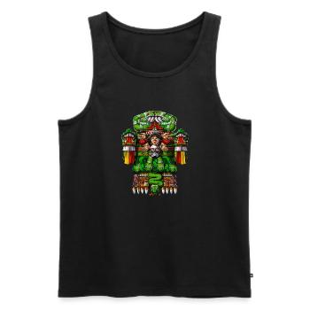 Aztekische Göttin Coatlicue - Männer Premium Bio Tank Top - Schwarz - Vorne - Michal (187cm)