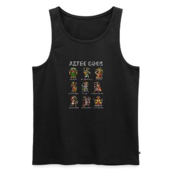 Götter der Azteken-Mythologie - Männer Premium Bio Tank Top - Schwarz - Vorne - AI Model Male 178 light (178cm)