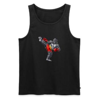Gorilla Muay Thai Fighter - Débardeur bio Premium Homme - noir - Devant - Michal (187cm)