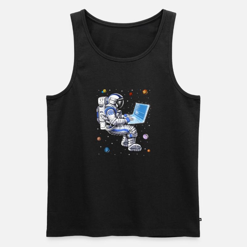 Programmeur astronaute de l’espace - Débardeur bio Premium Homme - noir
