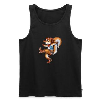 Eichhörnchen Cowboy - Männer Premium Bio Tank Top - Schwarz - Vorne - AI Model Male 178 light (178cm)