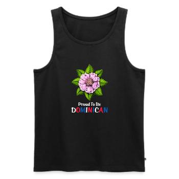 Dominican Bayahibe Rose - Men's Premium Organic Tank Top - black - Front - Michal (187cm)