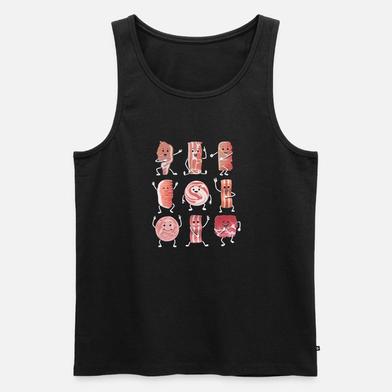 Funny Bacon - Men's Premium Organic Tank Top - black