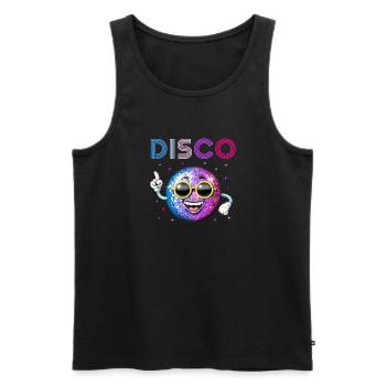 Disco Ball - Men's Premium Organic Tank Top - black - Front - AI Model Male 178 light (178cm)