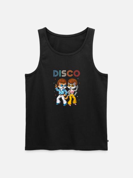 Chats disco - Débardeur bio Premium Homme - noir
