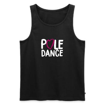 Pole Dance Pole Dance Love Fitness Gift - Men's Premium Organic Tank Top - black - Front - AI Model Male 178 light (178cm)
