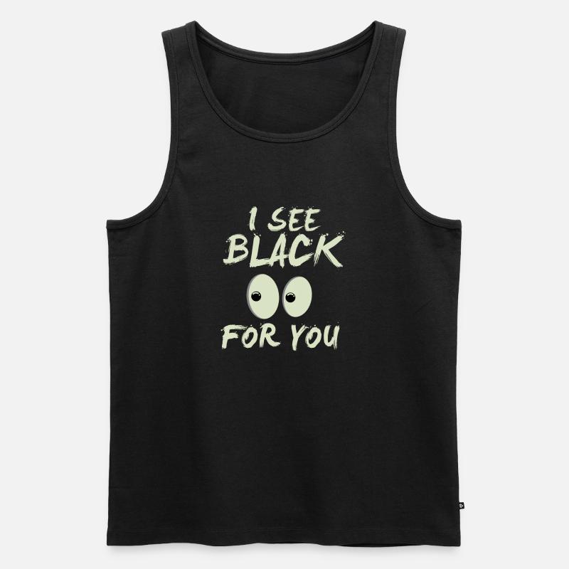 Lustiger Denglisch Spruch Denglisch Sprüche - Männer Premium Bio Tank Top - Schwarz