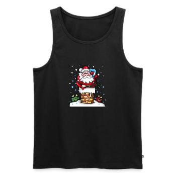 Weihnachtsmann Weihnachten Geschenkidee - Männer Premium Bio Tank Top - Schwarz - Vorne - Michal (187cm)