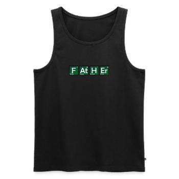 Father Chemistry Chemie Nerd Geek Periodic table - Männer Premium Bio Tank Top - Schwarz - Vorne - Michal (187cm)