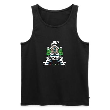 Frohe Weihnachten Geschenkidee - Männer Premium Bio Tank Top - Schwarz - Vorne - Michal (187cm)