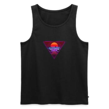 Retro Game Over Gaming Geschenk - Männer Premium Bio Tank Top - Schwarz - Vorne - AI Model Male 178 light (178cm)