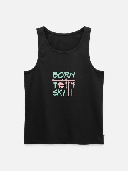 Ski Wintersport - Männer Premium Bio Tank Top - Schwarz