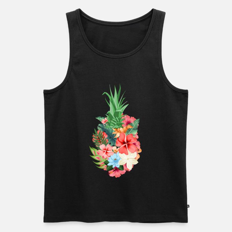 Ananas - Männer Premium Bio Tank Top - Schwarz