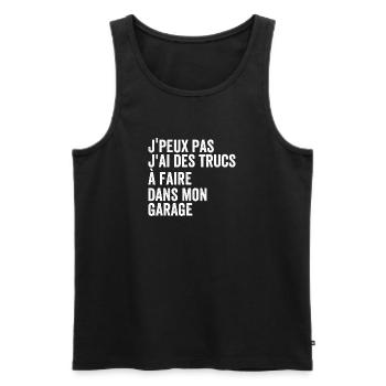 I Have Stuff To Do In My DIY Garage - Men's Premium Organic Tank Top - black - Front - Michal (187cm)