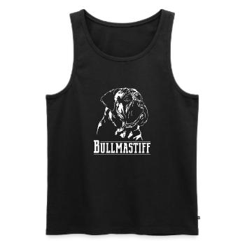 BULLMASTIFF dogs Wilsigns dog portrait - Men's Premium Organic Tank Top - black - Front - Michal (187cm)