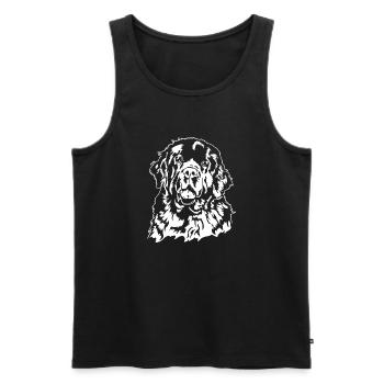 Neufundländer Portrait Hund Hunde Wilsigns - Männer Premium Bio Tank Top - Schwarz - Vorne - Michal (187cm)