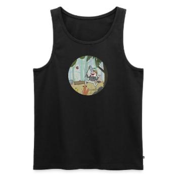 Safari rund - Männer Premium Bio Tank Top - Schwarz - Vorne - Michal (187cm)