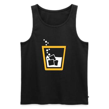 Whiskey - Geschenk zum Männertag - Männer Premium Bio Tank Top - Schwarz - Vorne - Michal (187cm)