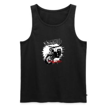 Simson Schwalbe Moped - Männer Premium Bio Tank Top - Schwarz - Vorne - AI Model Male 178 light (178cm)