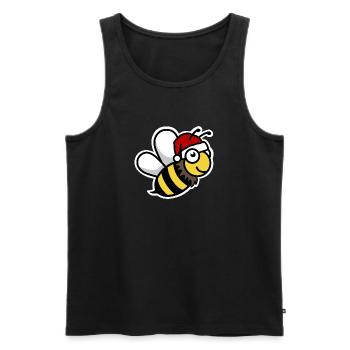 Christmas sweet bee Santa Claus - Men's Premium Organic Tank Top - black - Front - Michal (187cm)