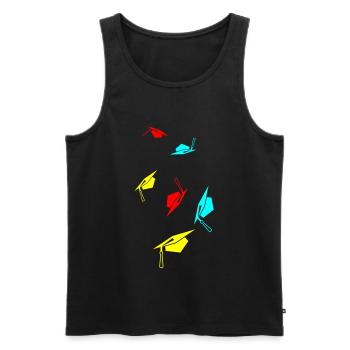 Student symbol - Männer Premium Bio Tank Top - Schwarz - Vorne - Michal (187cm)