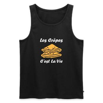 crêpe - Débardeur bio Premium Homme - noir - Devant - Michal (187cm)