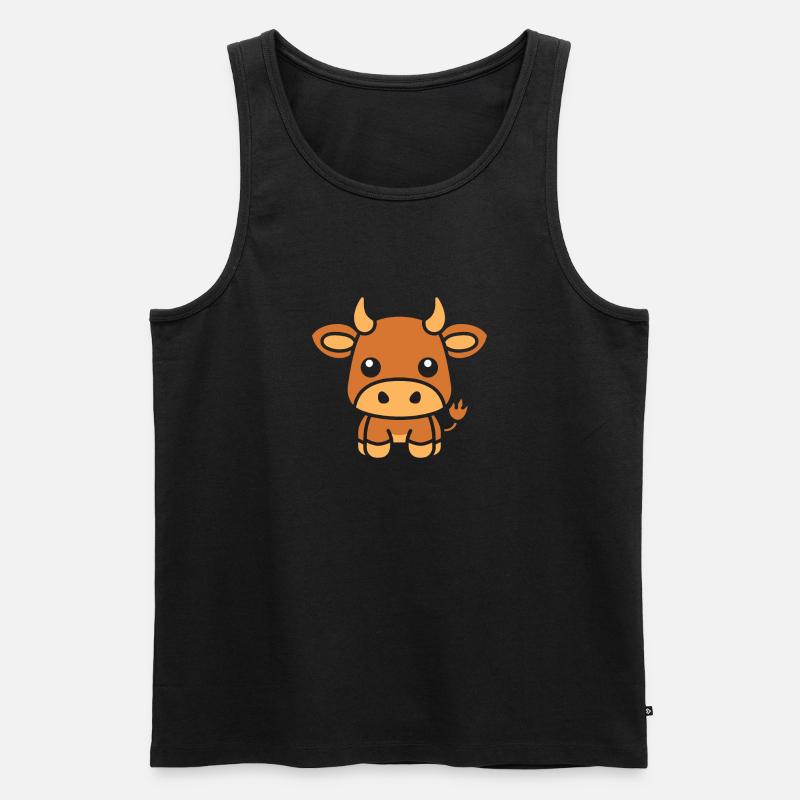 Stier - Männer Premium Bio Tank Top - Schwarz
