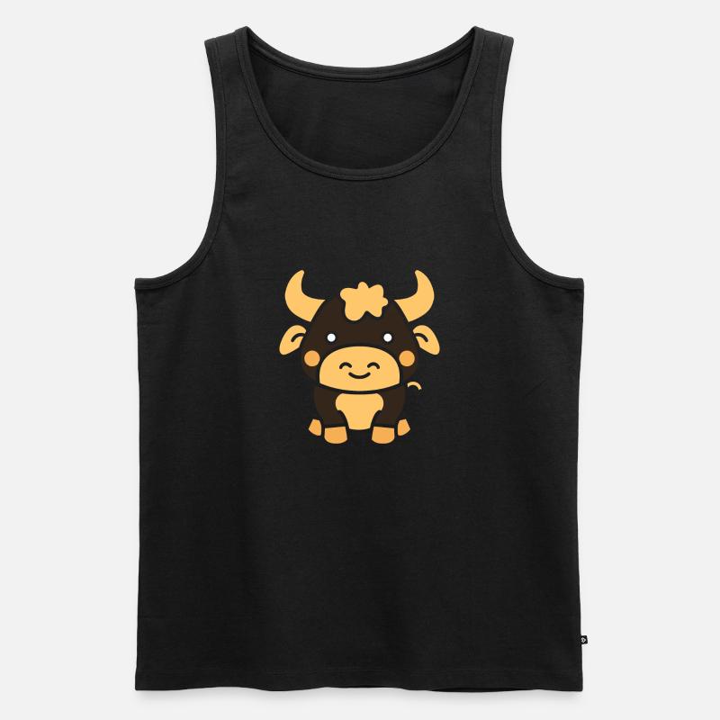 Stier - Männer Premium Bio Tank Top - Schwarz
