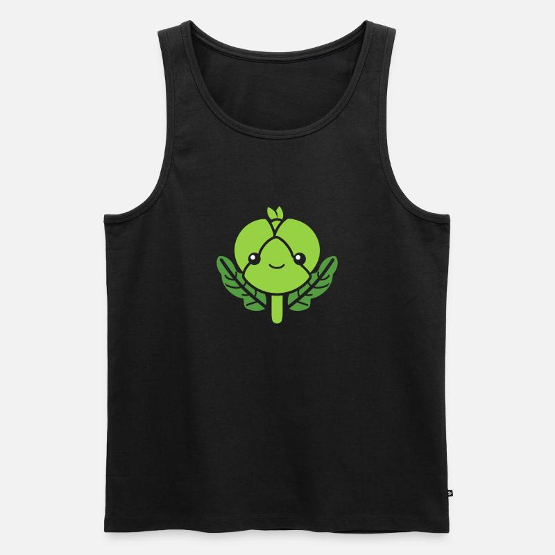 Rosenkohl - Männer Premium Bio Tank Top - Schwarz