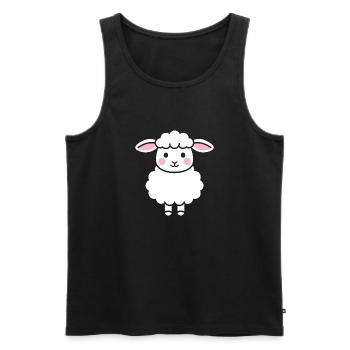 Lamb - Men's Premium Organic Tank Top - black - Front - AI Model Male 178 light (178cm)