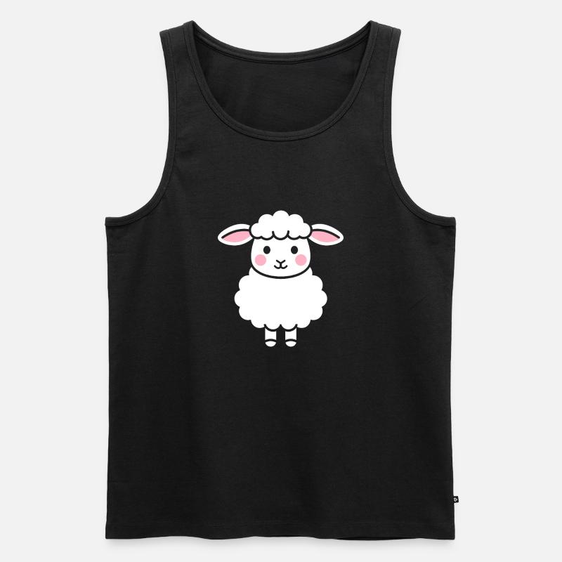 Lamm - Männer Premium Bio Tank Top - Schwarz