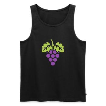 Weintraube - Männer Premium Bio Tank Top - Schwarz - Vorne - AI Model Male 178 light (178cm)