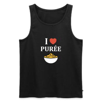 Purée - Débardeur bio Premium Homme - noir - Devant - Michal (187cm)