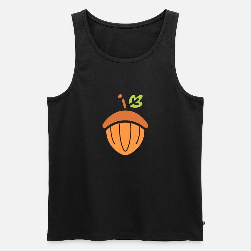 Eiche - Männer Premium Bio Tank Top - Schwarz