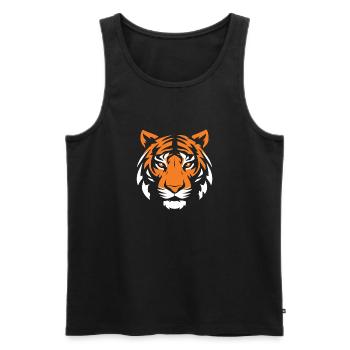 Tiger - Men's Premium Organic Tank Top - black - Front - AI Model Male 178 light (178cm)
