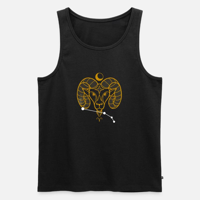 Widder - Männer Premium Bio Tank Top - Schwarz