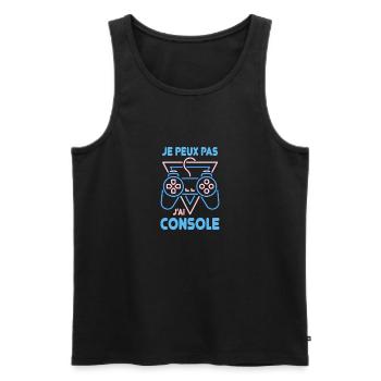 Je peux pas j ai console. Pour un Gamer. - Débardeur bio Premium Homme - noir - Devant - Michal (187cm)