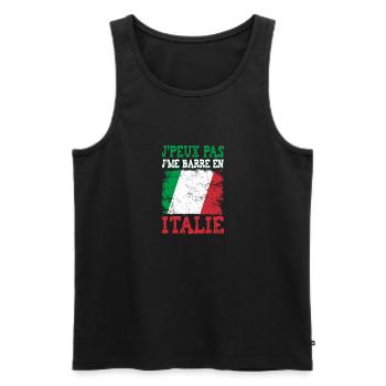 I can't, I'm going to Italy. Future Italian - Men's Premium Organic Tank Top - black - Front - Michal (187cm)