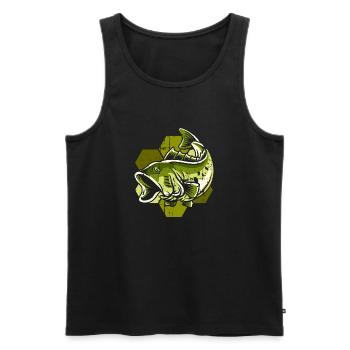 Angler Fisch - Männer Premium Bio Tank Top - Schwarz - Vorne - AI Model Male 178 light (178cm)