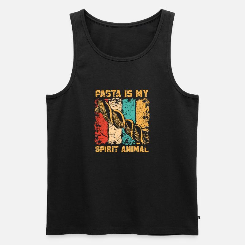 Pasta Nudel Geschenk - Männer Premium Bio Tank Top - Schwarz
