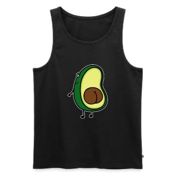 Avocado - Männer Premium Bio Tank Top - Schwarz - Vorne - Michal (187cm)