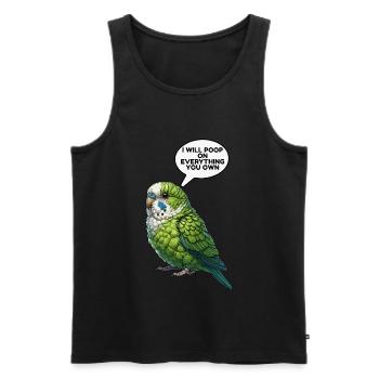 Parrotlet Bird Green Parrotlet - Men's Premium Organic Tank Top - black - Front - AI Model Male 178 light (178cm)