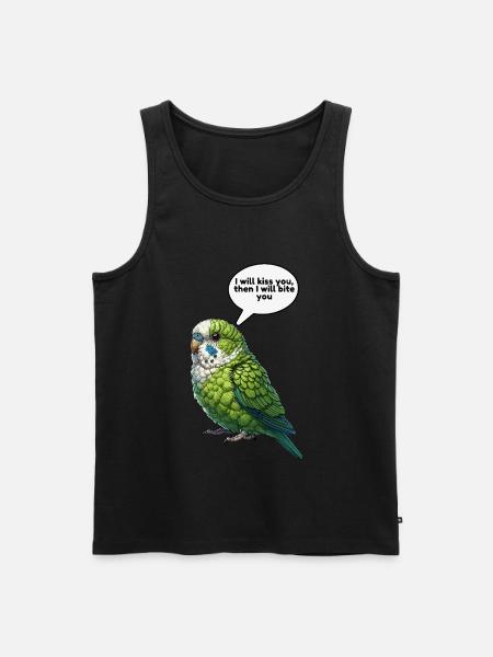 Parrotlet Bird Green Parrotlet - Men's Premium Organic Tank Top - black