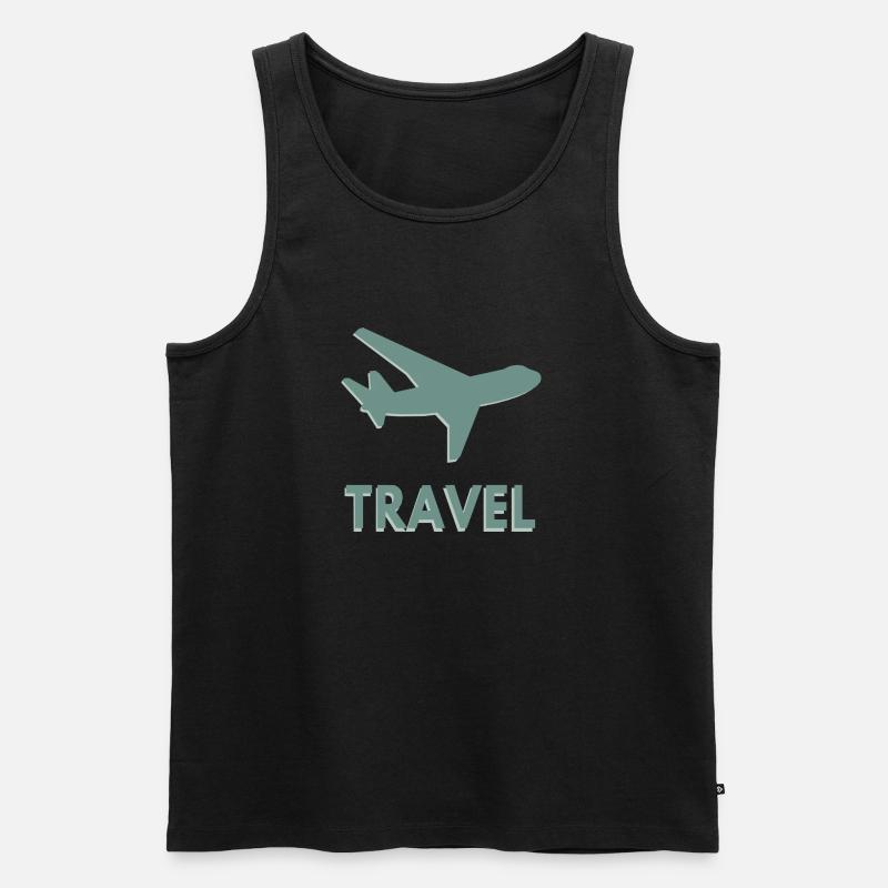 Reise - Männer Premium Bio Tank Top - Schwarz