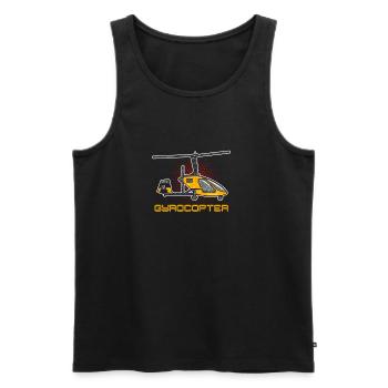 Gyrocopter Gyrokopter Tragschrauber Geschenk 0221 - Männer Premium Bio Tank Top - Schwarz - Vorne - AI Model Male 178 light (178cm)