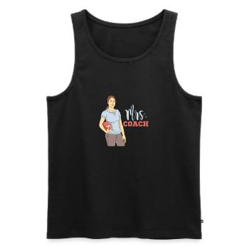 American Football Coach Touchdown Gift 0255 - Men's Premium Organic Tank Top - black - Front - Michal (187cm)