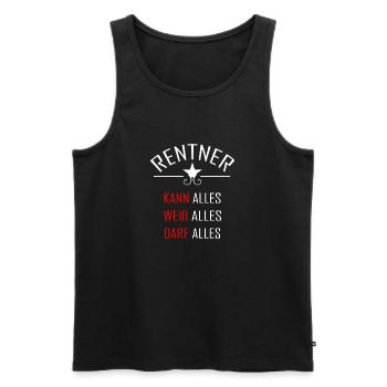 Rentner Rentnerin - Männer Premium Bio Tank Top - Schwarz - Vorne - Michal (187cm)