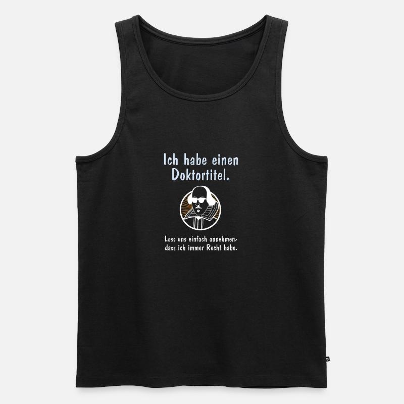 Doktortitel - Männer Premium Bio Tank Top - Schwarz