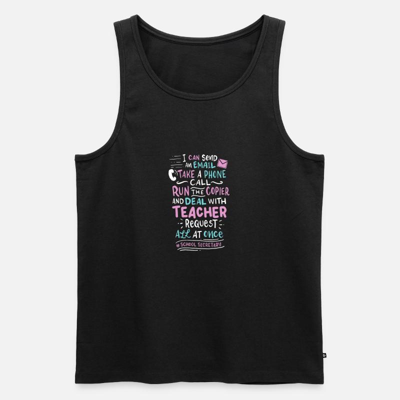 Schule Sekretärin - Männer Premium Bio Tank Top - Schwarz