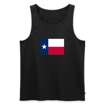 Texas Texas flag drapeau - Débardeur bio Premium Homme - noir - Devant - AI Model Male 178 light (178cm)